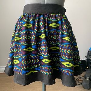 🦖 Forever 21 skater skirt retro neon 3/$25